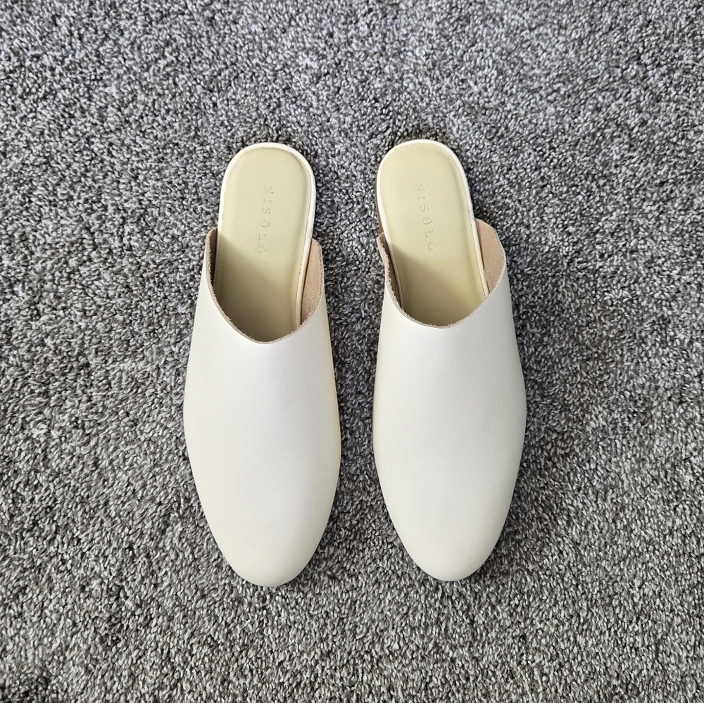 Nisolo Lima Slip on in color bone Mules NEW size 7.5 - Picture 7 of 12